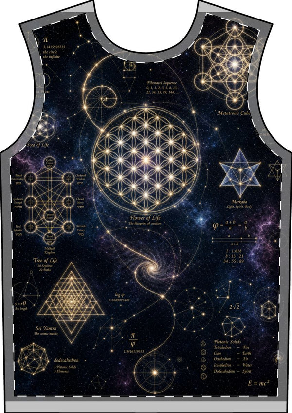 Men's Sacred Geometry Pajama Set — Cosmic Constellation — Front