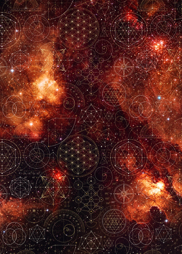 Sacred Geometry Blanket — Origin Universe — Autumn