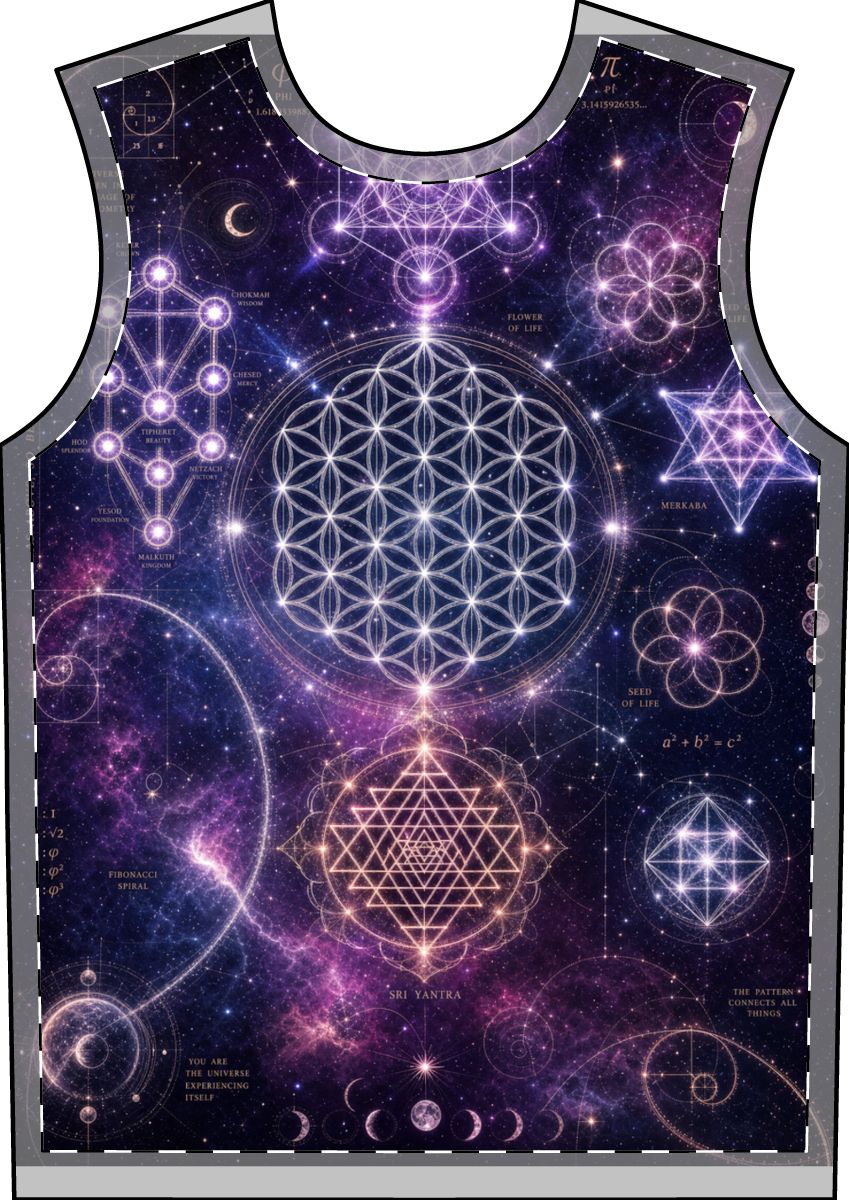 Men's Sacred Geometry Pajama Set — Cosmic Feminine — Back