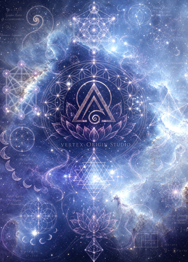 Sacred Geometry Blanket — Divine Origin — Winter