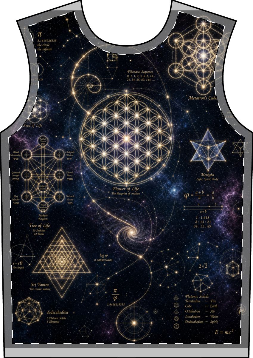 Men's Sacred Geometry Pajama Set — Cosmic Constellation — Back
