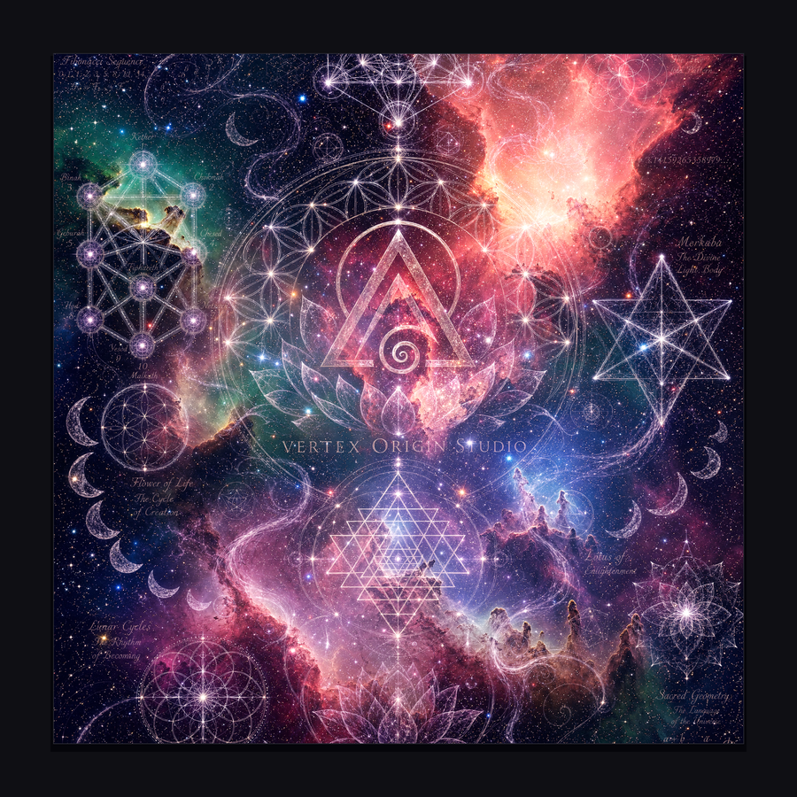 Sacred Geometry Throw Pillow Case — Divine Origin