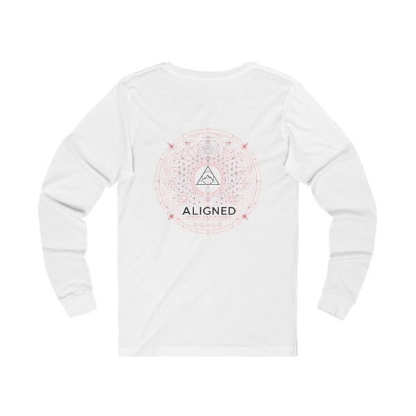 Aligned Long Sleeve — White — Back Design