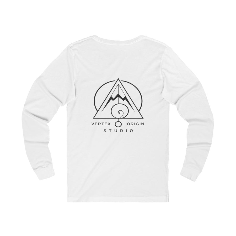 Origin Mark Long Sleeve — White — Back Design