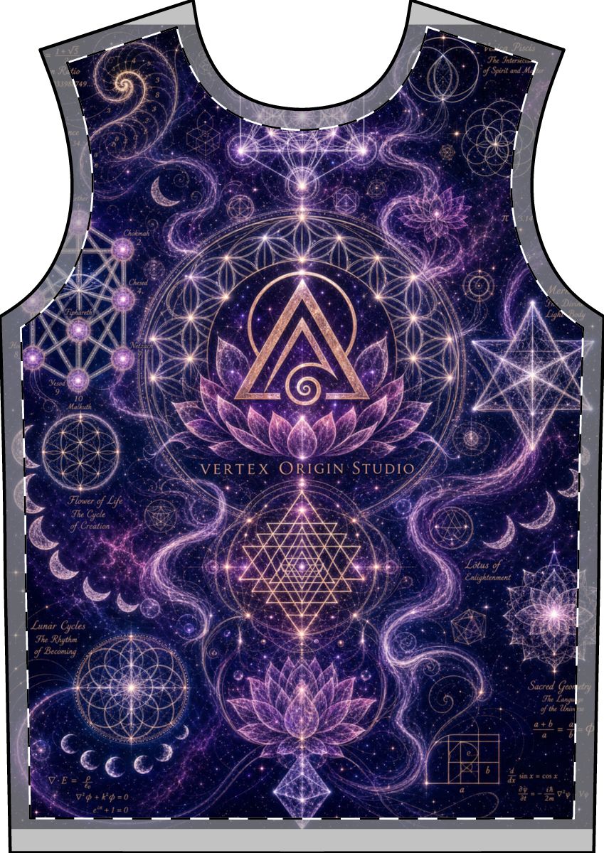 Men's Sacred Geometry Pajama Set — Divine Origin — Front