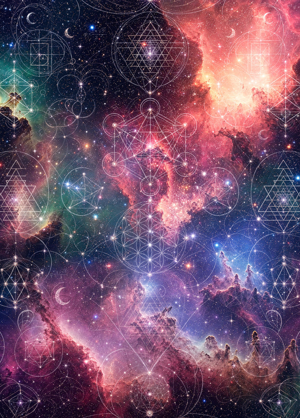 Sacred Geometry Blanket — Celestial Weave — Spring