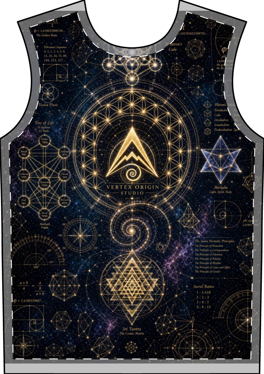 Men's Sacred Geometry Pajama Set — Origin Universe — Front