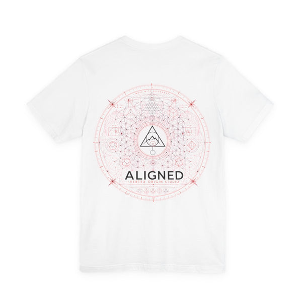 Aligned Tee — White — Back Design