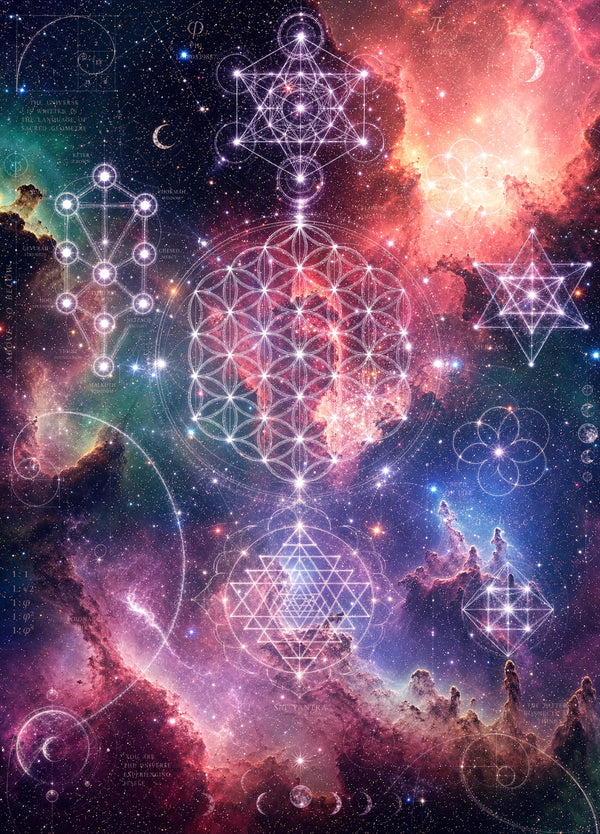 Sacred Geometry Blanket — Cosmic Bloom — Spring