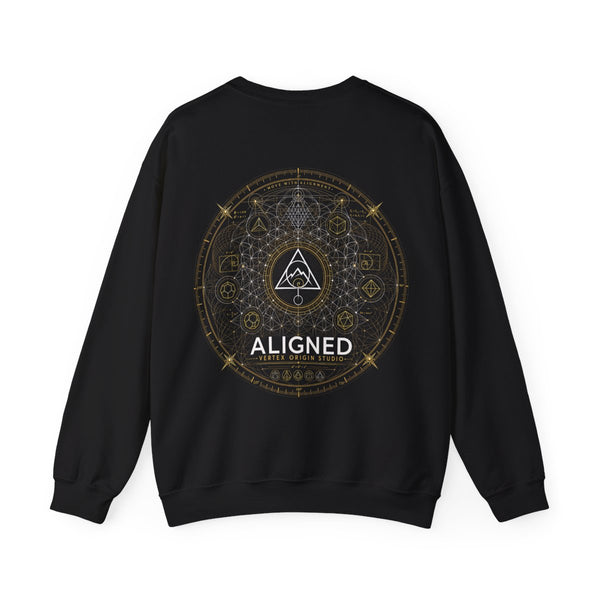 Aligned Crewneck — Black — Back Design
