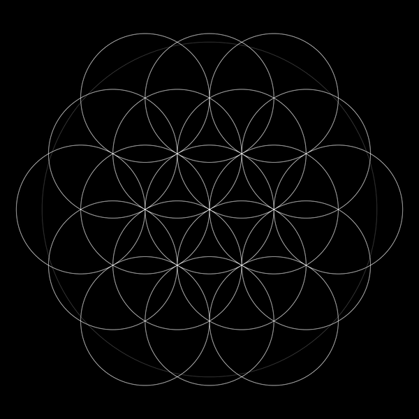 Flower of Life artwork — mathematically perfect — Vertex Origin Studio