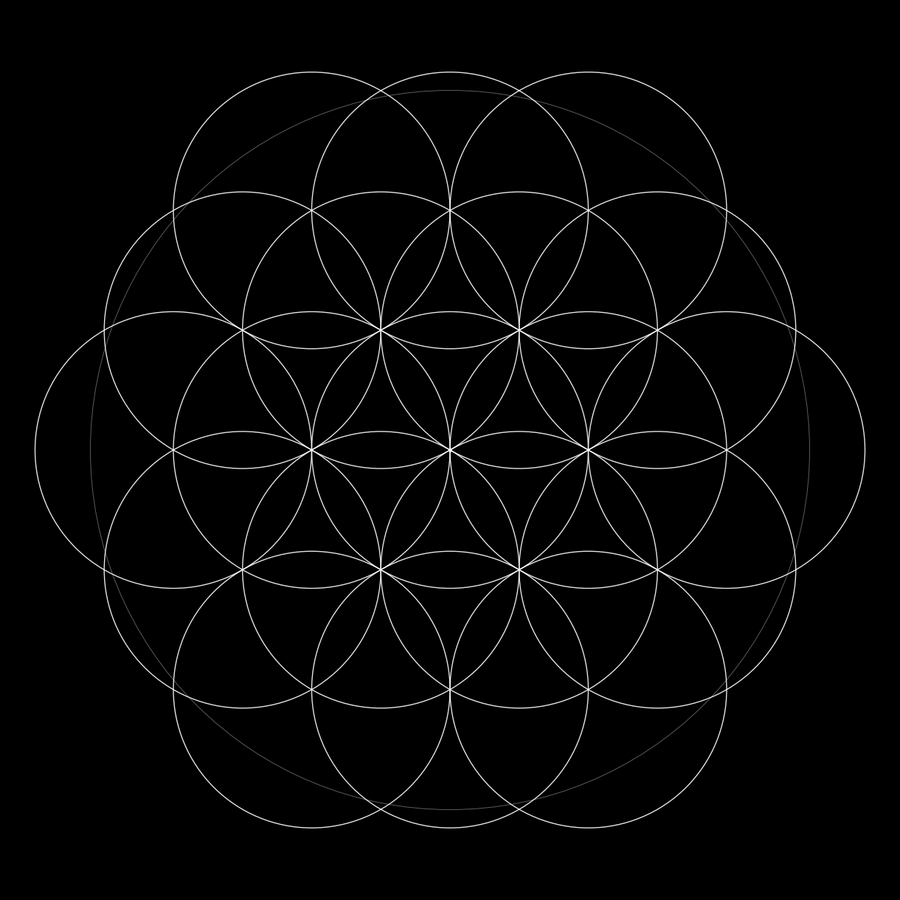 Flower of Life artwork — mathematically perfect — Vertex Origin Studio