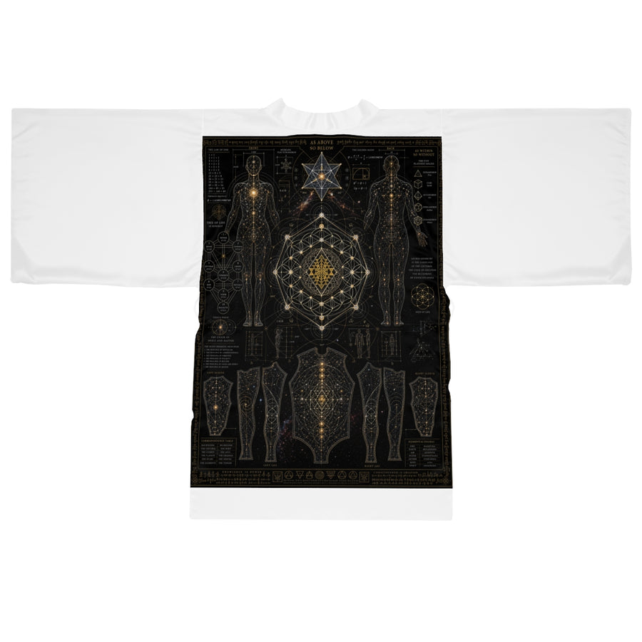Sacred Geometry Kimono Robe — Sacred Blueprint — Front