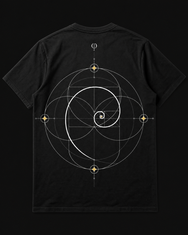 Fibonacci Tee Back — Vertex Origin Studio