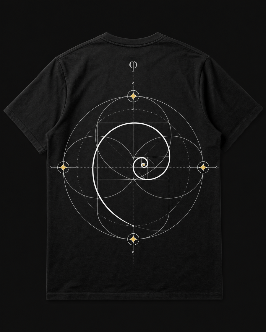 Fibonacci Tee Back — Vertex Origin Studio