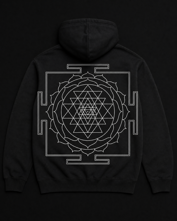Sri Yantra Crewneck Back — Vertex Origin Studio