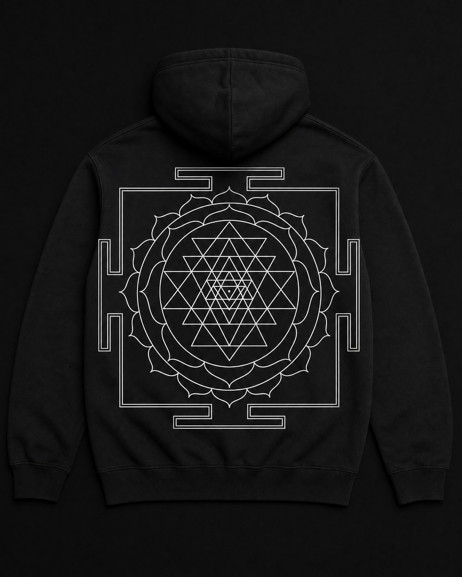 Sri Yantra Crewneck Back — Vertex Origin Studio