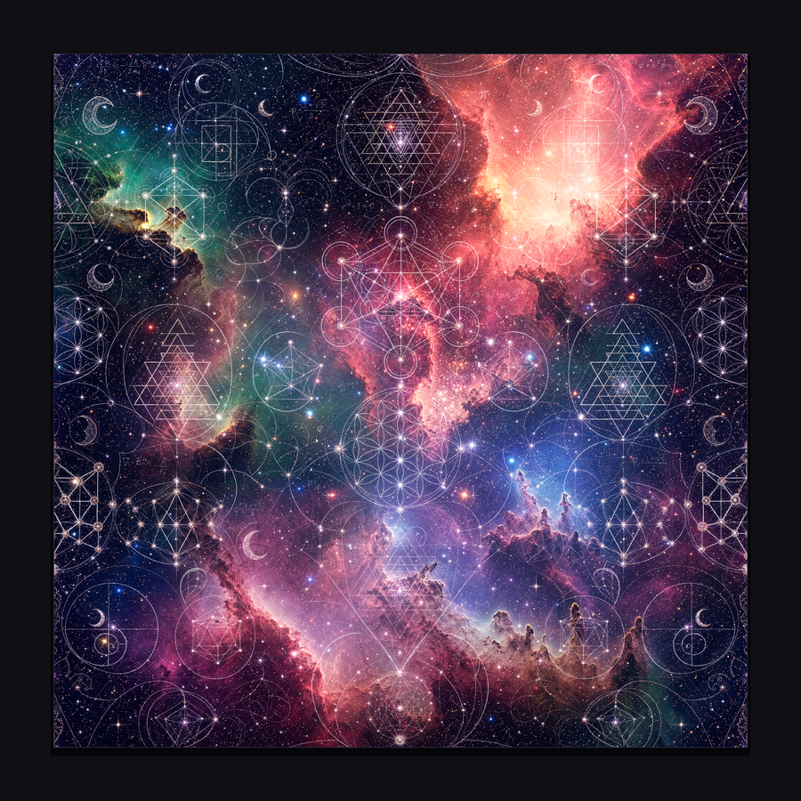Sacred Geometry Throw Pillow Case — Celestial Weave
