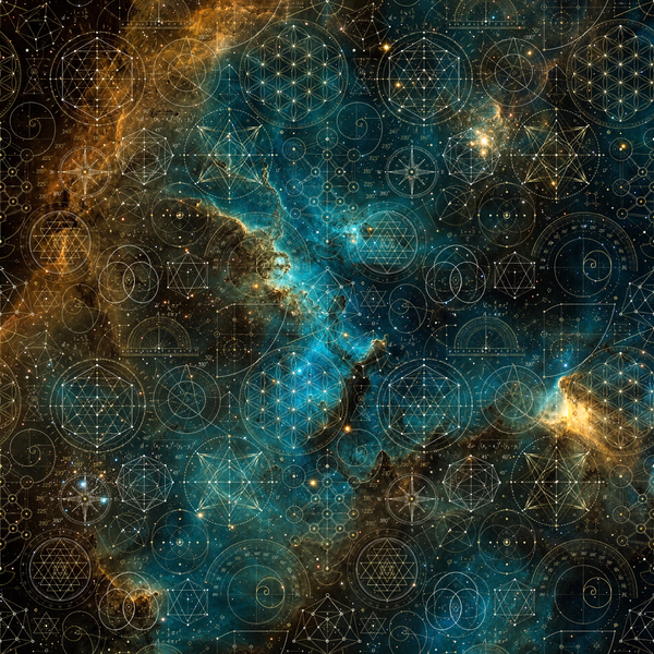 Sacred Geometry Throw Pillow Case — Origin Universe — Summer