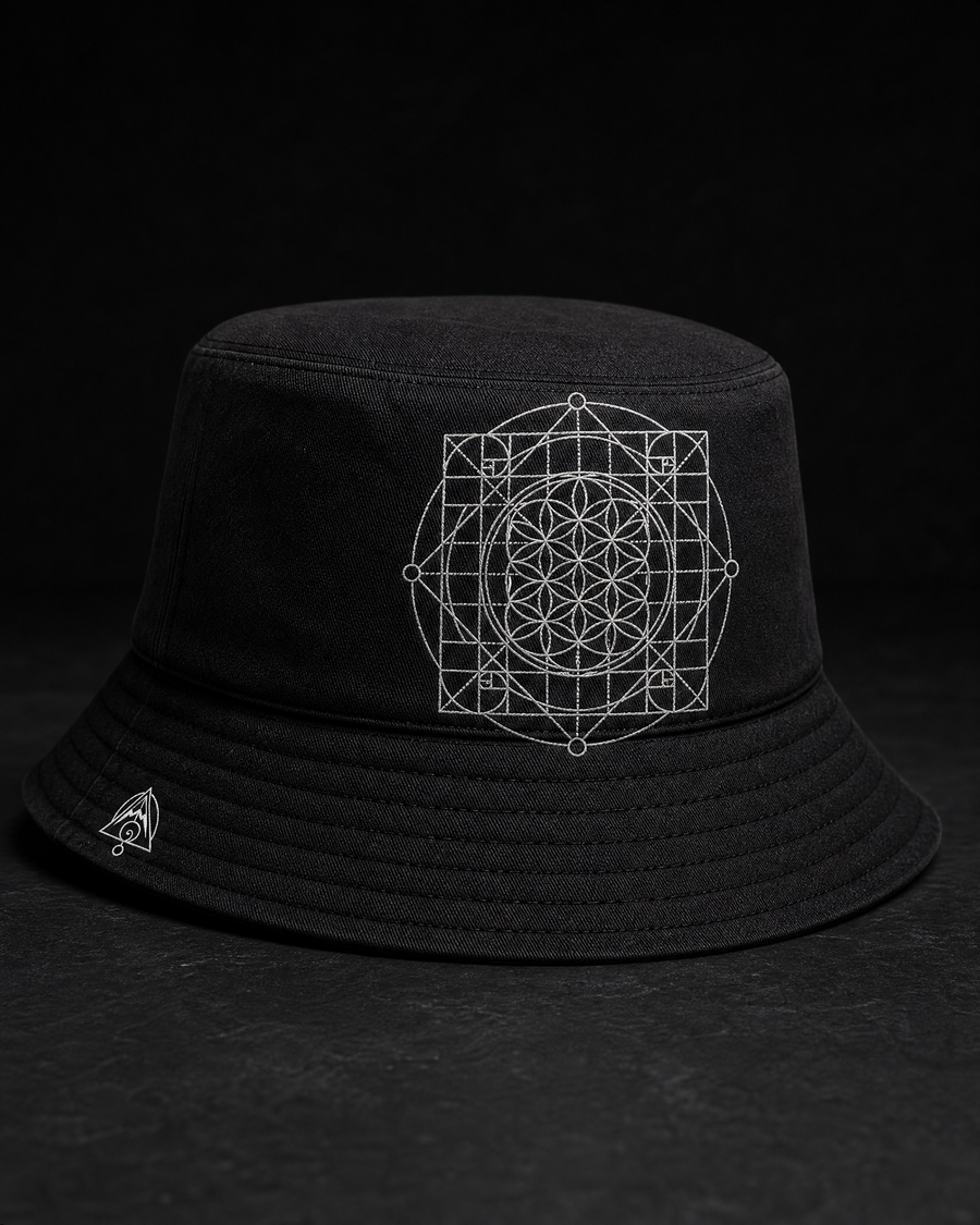 Sacred Grid Bucket Hat — Vertex Origin Studio