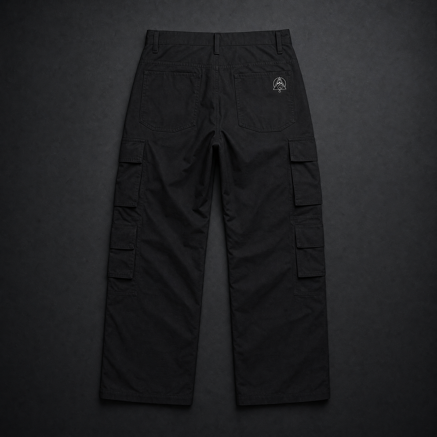 Sri Yantra Straight-Leg Cargo Pants Back