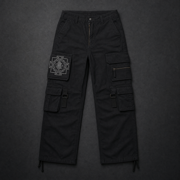 Sri Yantra Cargo Pants Front