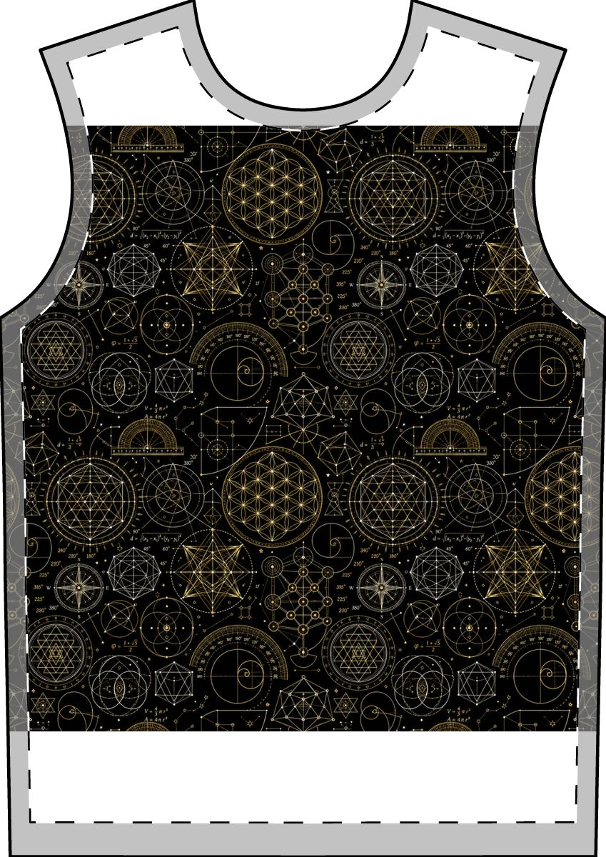 Men's Sacred Geometry Pajama Set — Cosmic Blueprint — Back