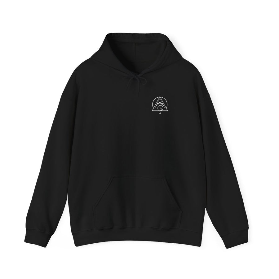Fibonacci Spiral Hoodie — Black — Front