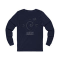 Fibonacci Spiral Long Sleeve — Navy — Back Design