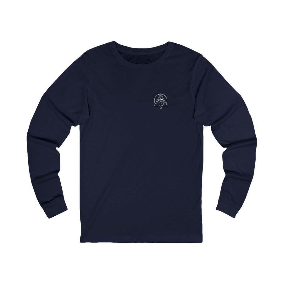Fibonacci Spiral Long Sleeve — Navy — Front