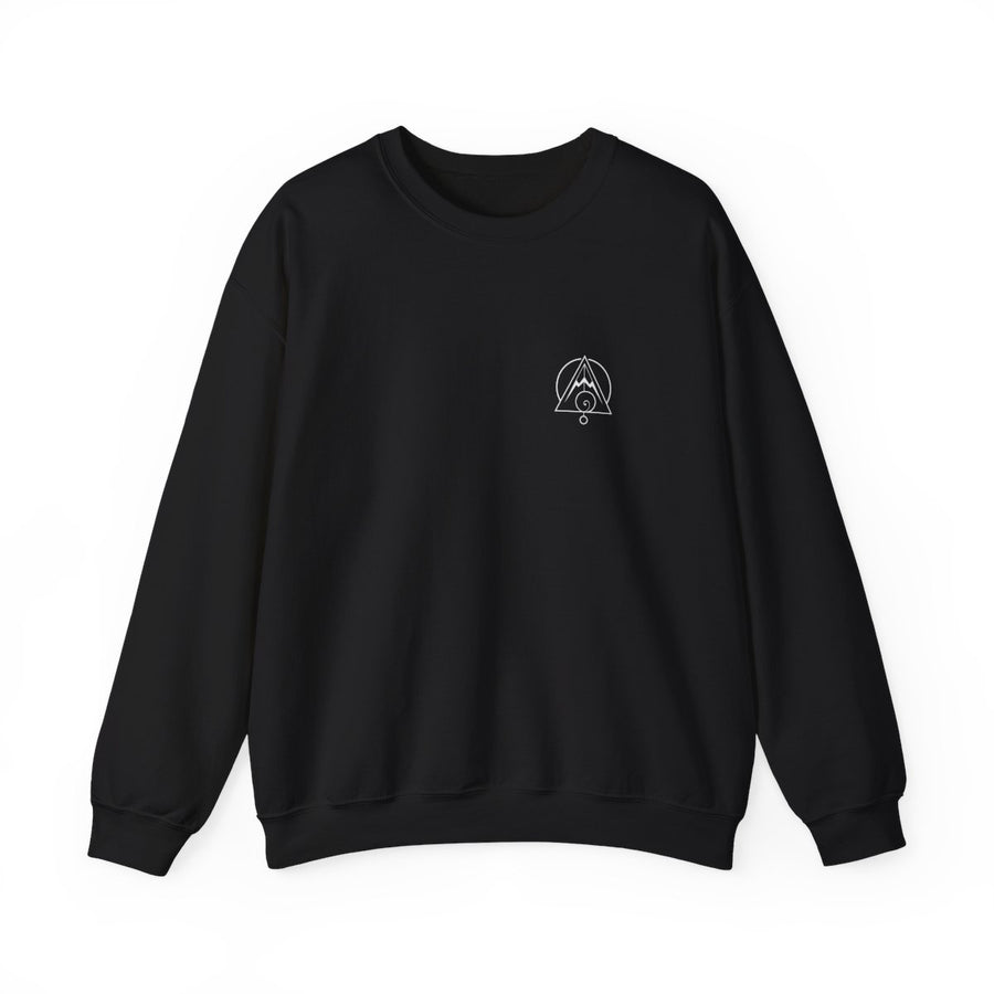 Fibonacci Spiral Crewneck — Black — Front
