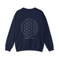 Flower of Life Crewneck — Navy — Back Design
