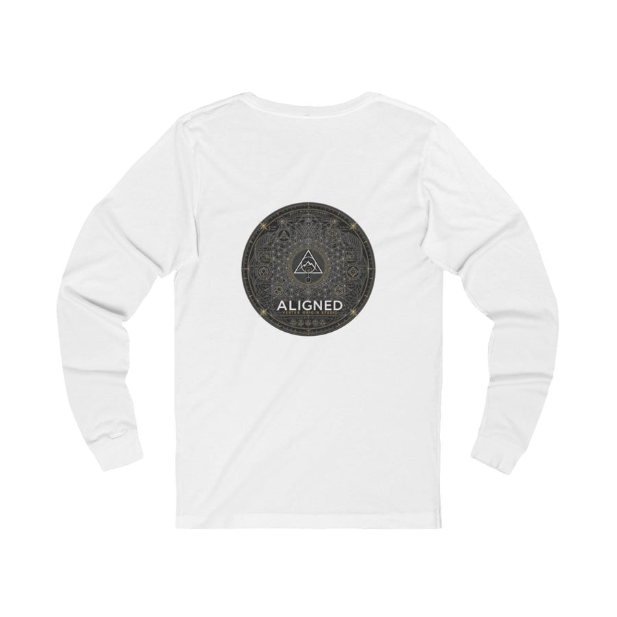 Aligned Long Sleeve — White (Circle) — Back Design