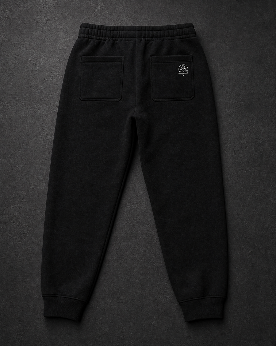 Platonic Solids Jogger Pants Back — Vertex Origin Studio