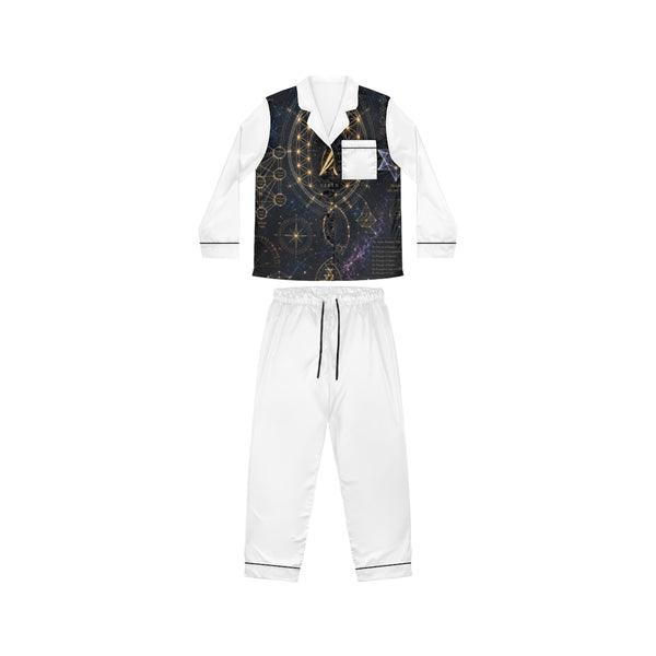 Women's Sacred Geometry Satin Pajamas — Origin Universe — Back