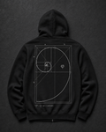 Golden Ratio Zip Hoodie Back — Golden ratio blueprint design — Vertex Origin Studio