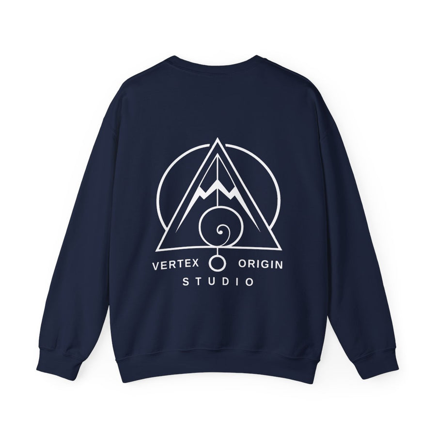 Origin Mark Crewneck — Navy — Back Design