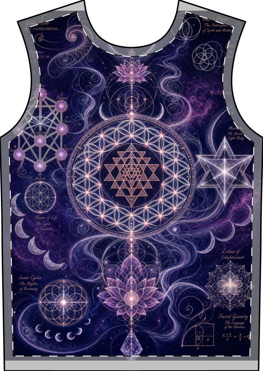 Men's Sacred Geometry Pajama Set — Sacred Feminine — Front