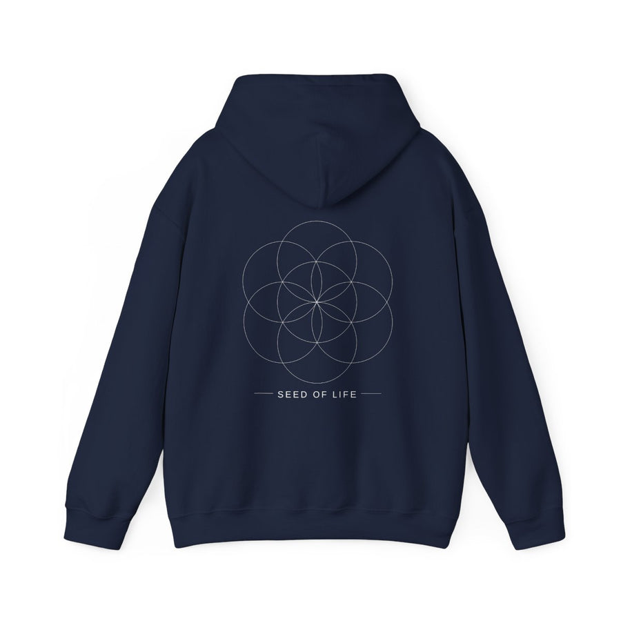 Seed of Life Hoodie — Navy — Back Design