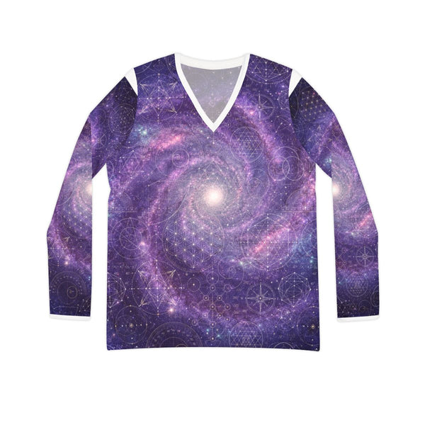 Sacred Geometry Pyjama Top — Origin Universe (Women's V-neck)