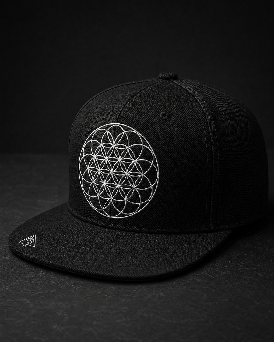 Flower of Life Snapback Cap — Vertex Origin Studio