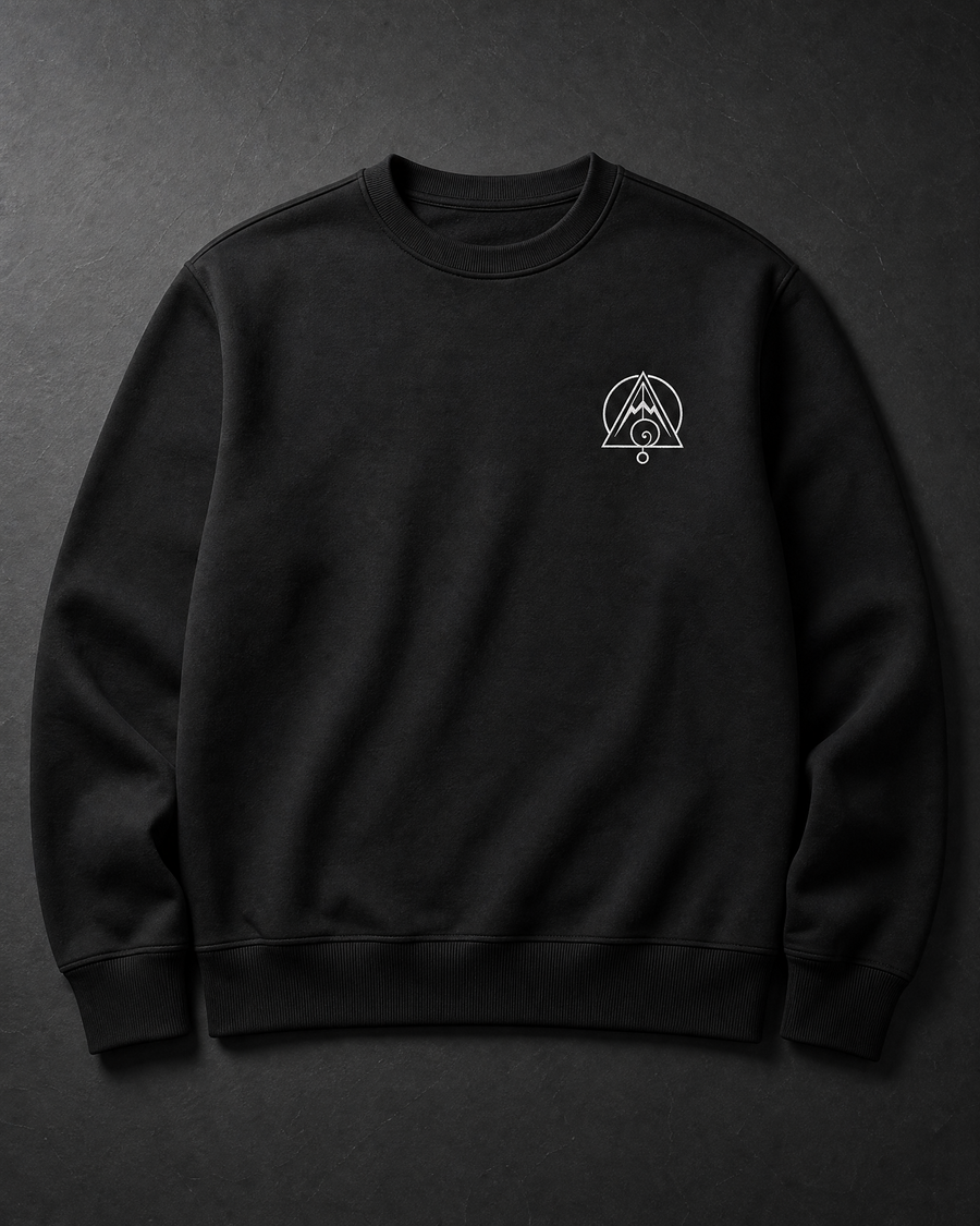 Sri Yantra Crewneck Front — Vertex Origin Studio