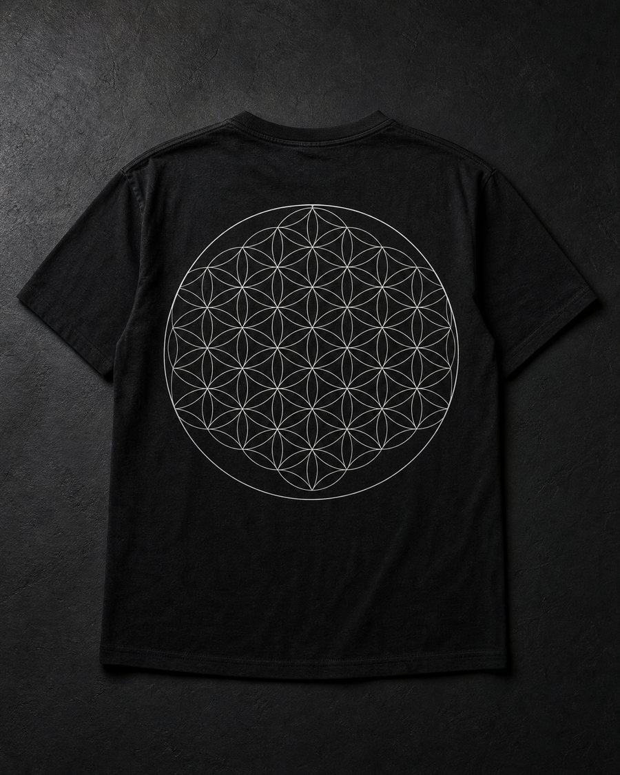Flower of Life Tee Back — Vertex Origin Studio