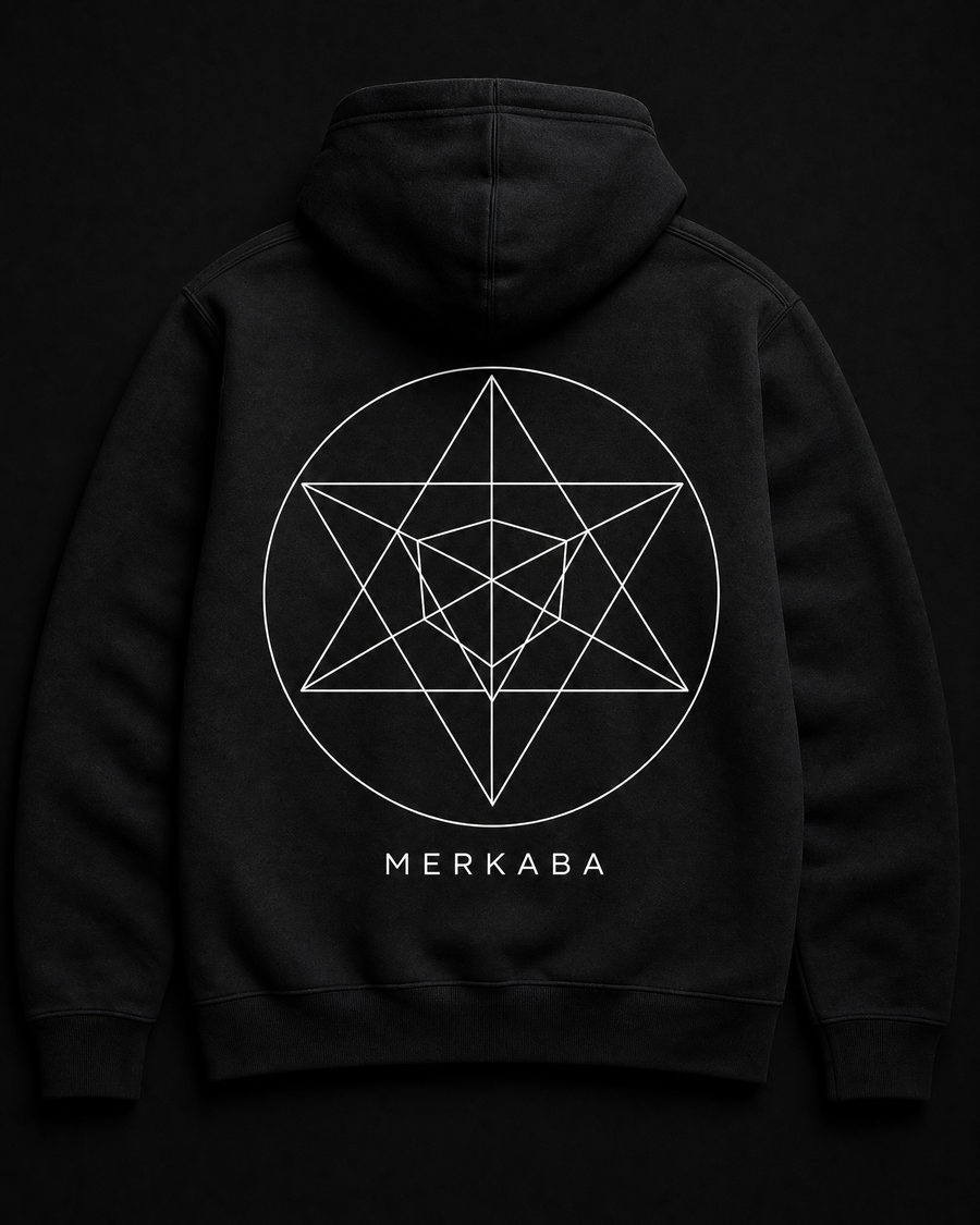 Merkaba Hoodie Back — Vertex Origin Studio
