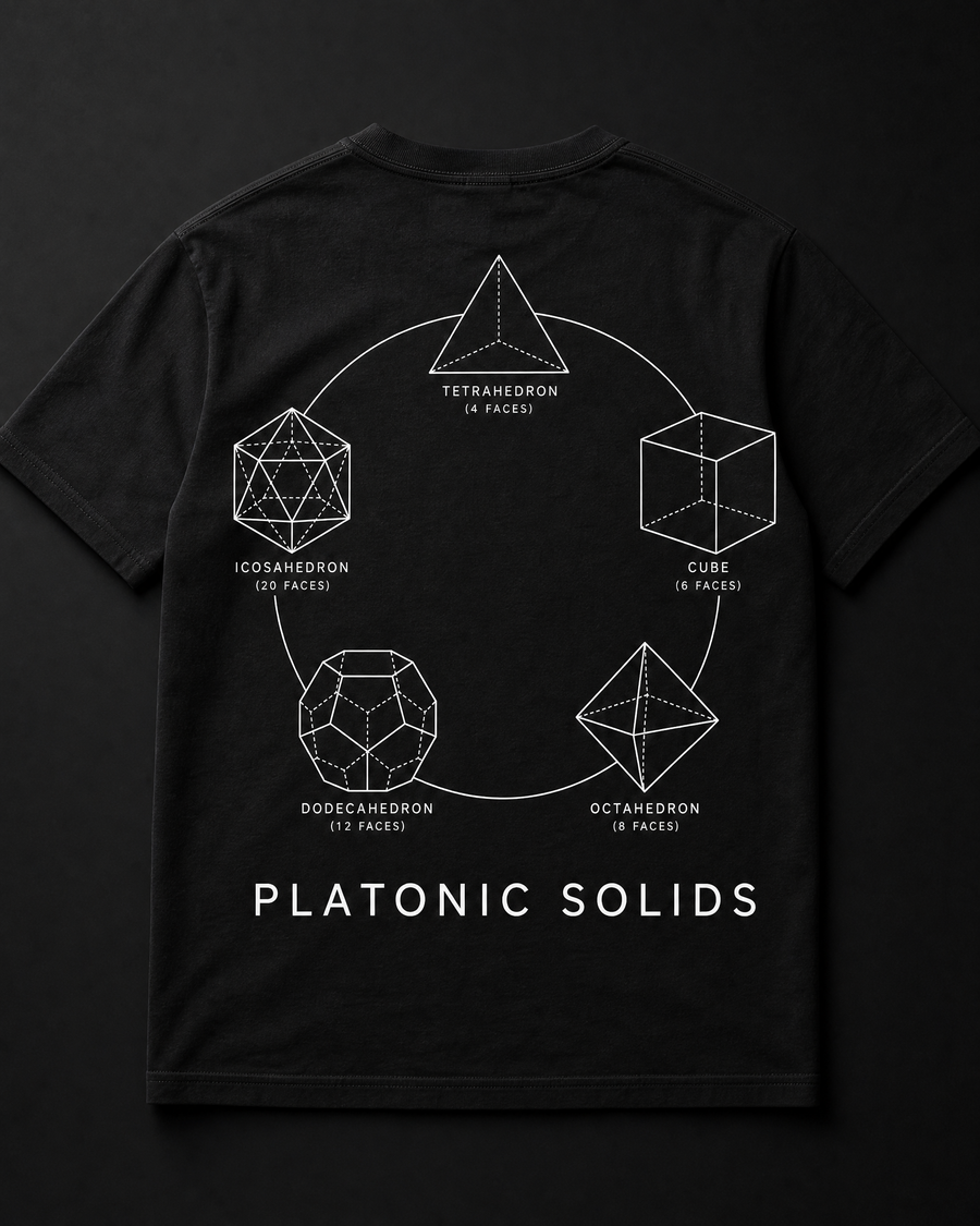 Platonic Solids Tee Back — Vertex Origin Studio