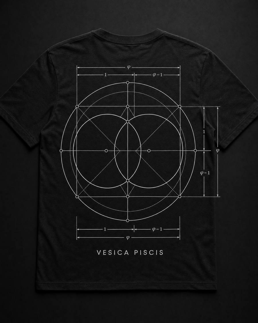 Vesica Piscis Tee Back — Vertex Origin Studio