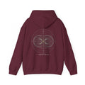 Torus Field Hoodie — Maroon — Back Design