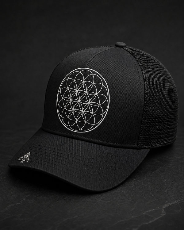 Flower of Life Trucker Cap — Vertex Origin Studio