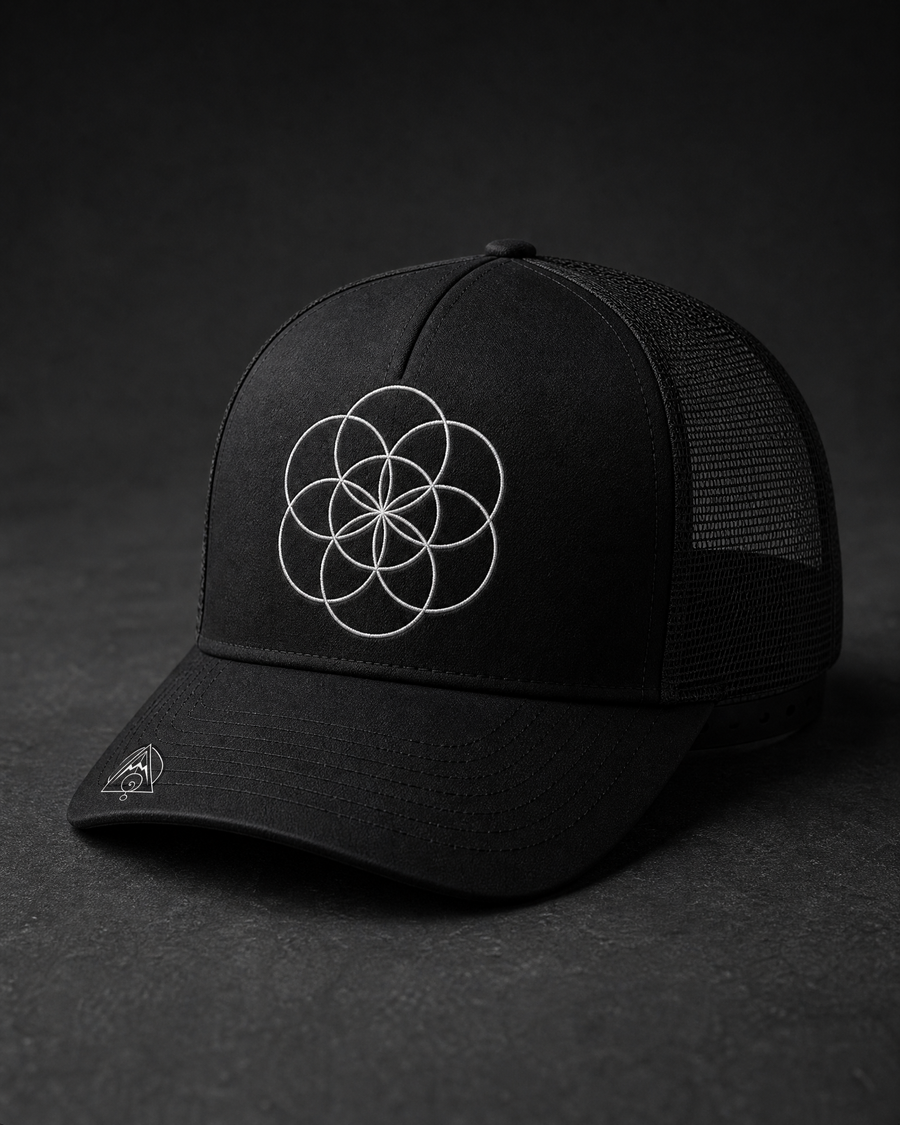 Seed of Life Trucker Cap — Vertex Origin Studio