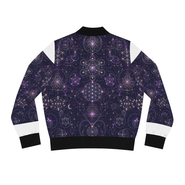 Women's Sacred Geometry Bomber Jacket — Celestial Weave